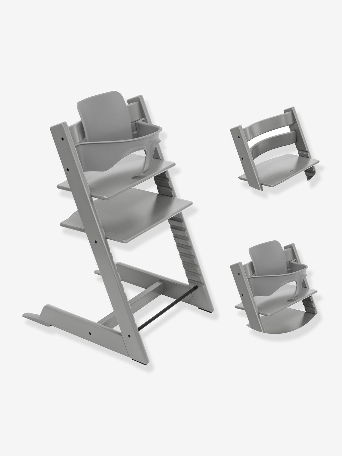 Tripp Trapp pack chaise + babyset gris