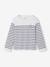 Tee-shirt marinière fille manches longues rayé bleu+vert sauge 2 - vertbaudet enfant 