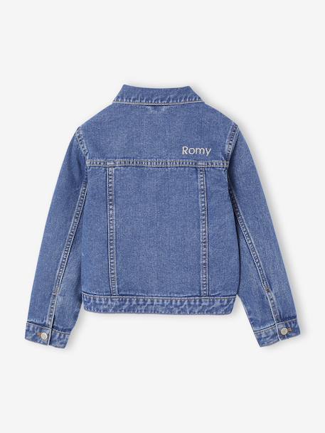 Veste jean fille bleu clair+bleu moyen 8 - vertbaudet enfant 