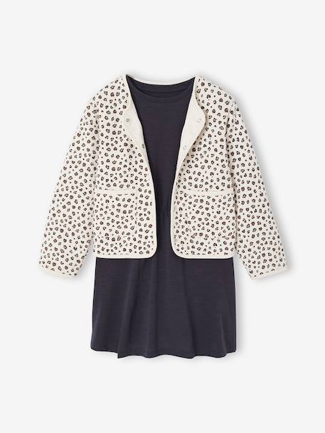 Ensemble robe et gilet matelassé fille  - vertbaudet enfant