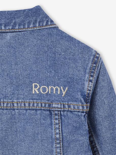 Veste jean fille bleu clair+bleu moyen 10 - vertbaudet enfant 