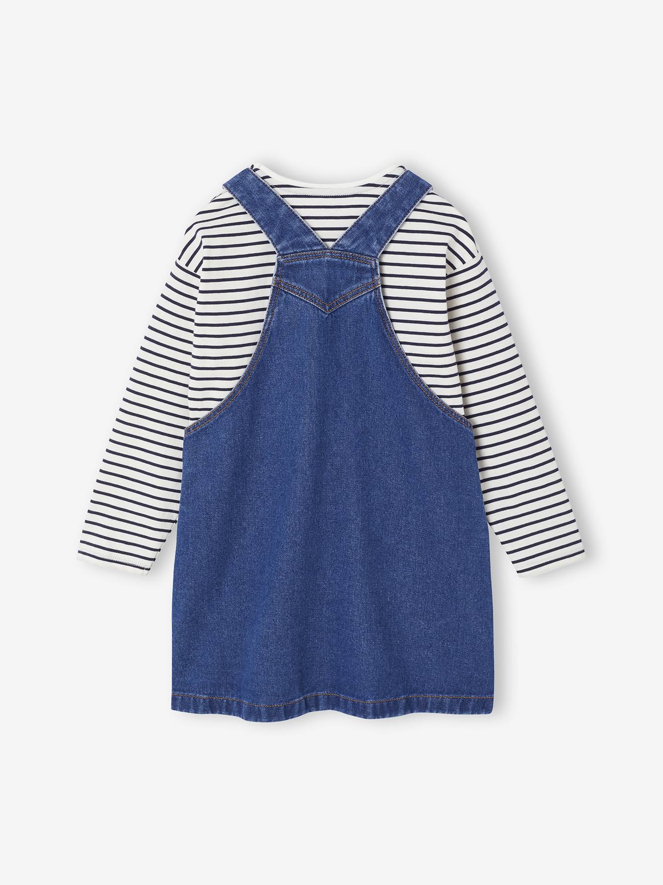 Vêtement Bébé Coton Romantique Ensemble Blouse Et Salopette Velours Vertbaudet - Fille - Coton - Look Romantique Ensemble Bébé Fille