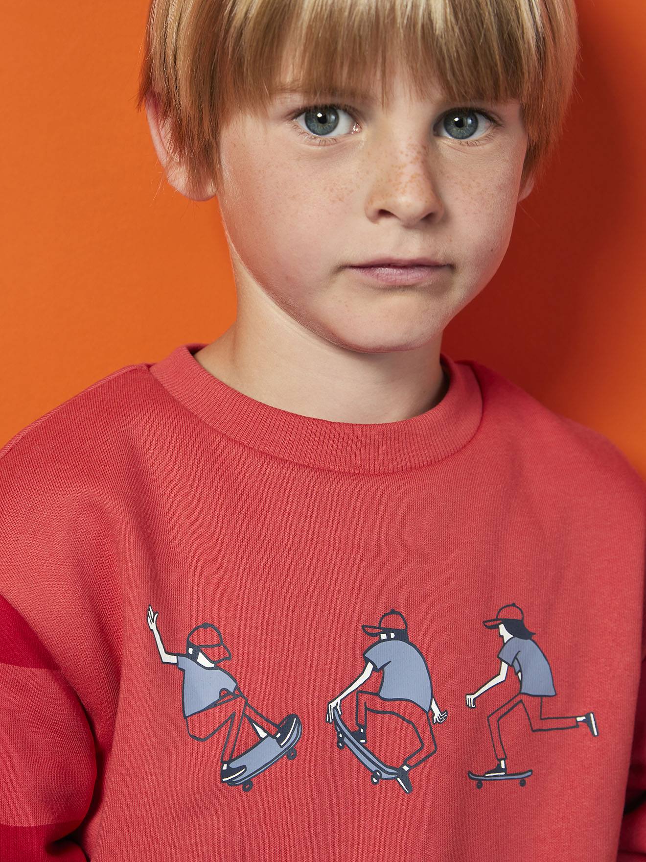 Sweat Skateboard garçon rouge