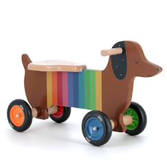 Jouet-Premier âge-Porteur chien multicolore