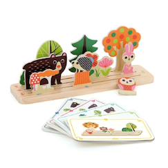 Jeu de logique en bois la forêt  - vertbaudet enfant