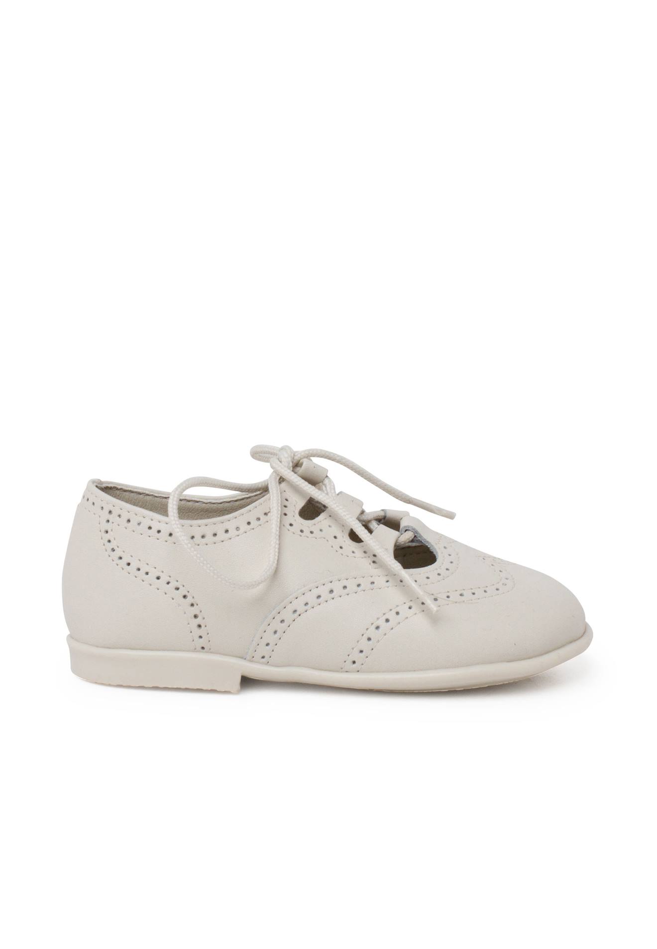 Chaussures Anglaises En Cuir Beige