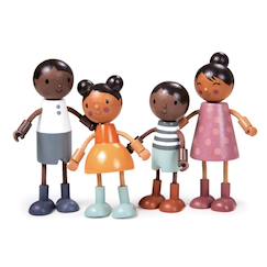 Famille de figurines en bois hummingbird  - vertbaudet enfant