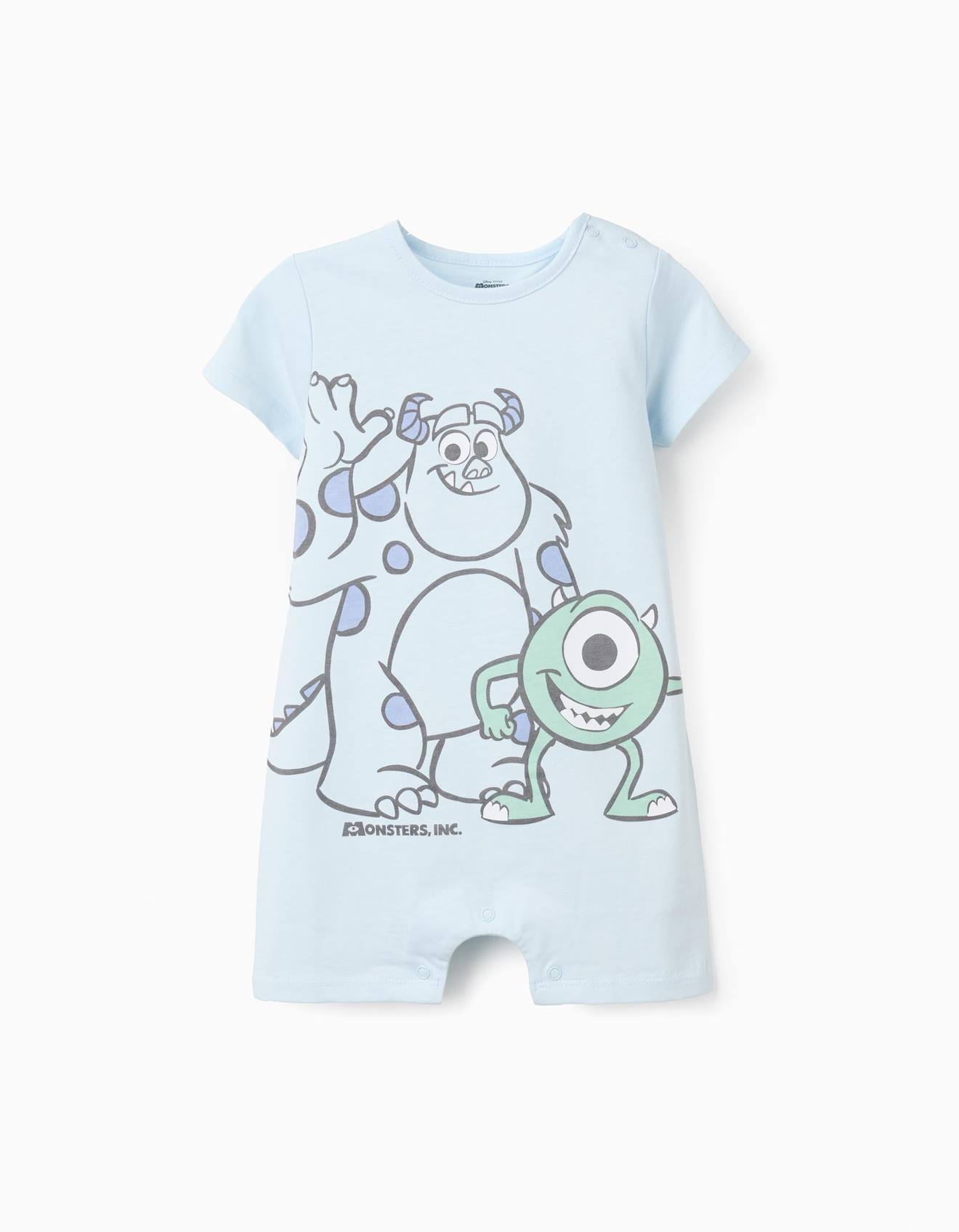 Pyjama-combishort En Coton Monstres Et Cie Bleu