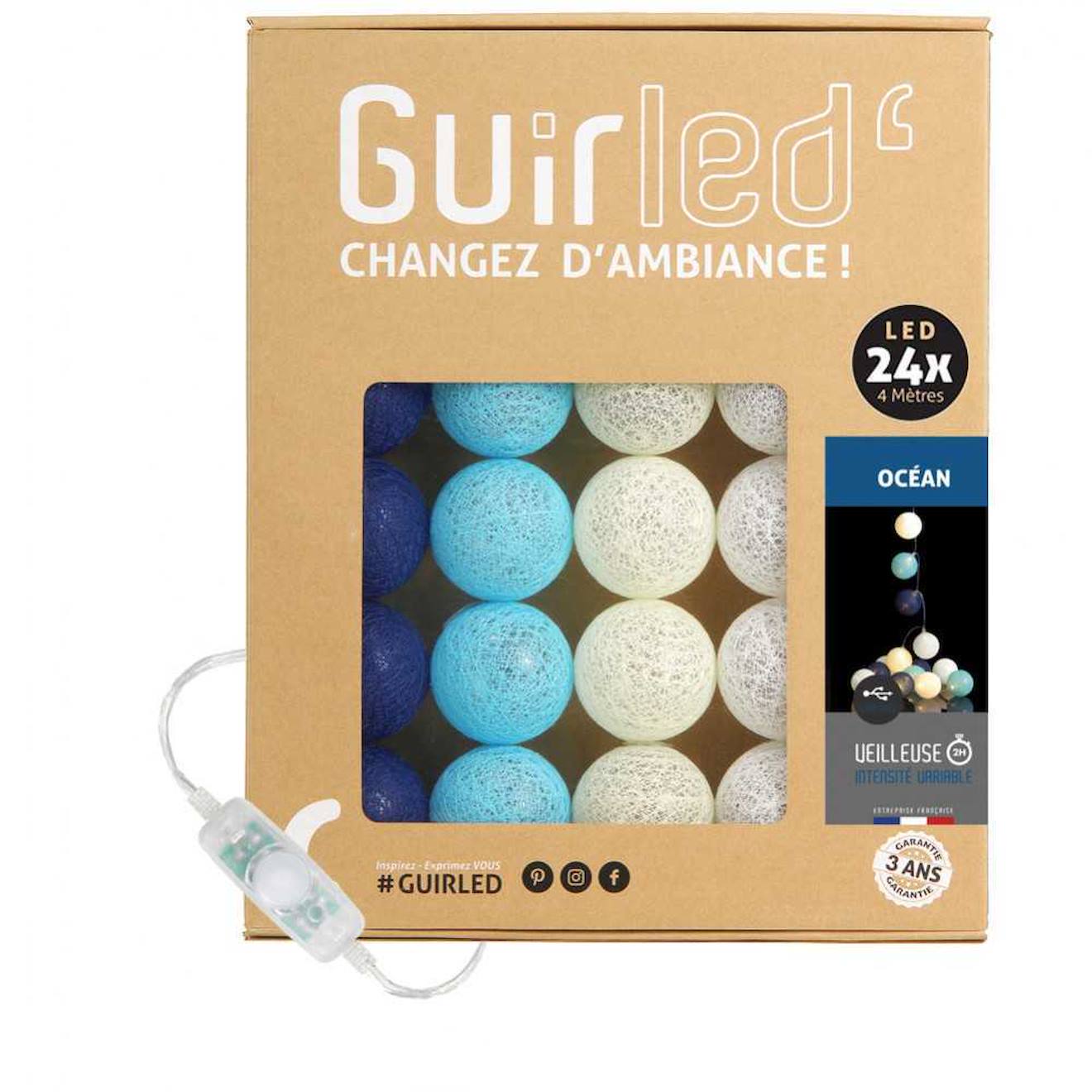 Guirlande Boule Lumineuse Led Usb Veilleuse 2h Océan