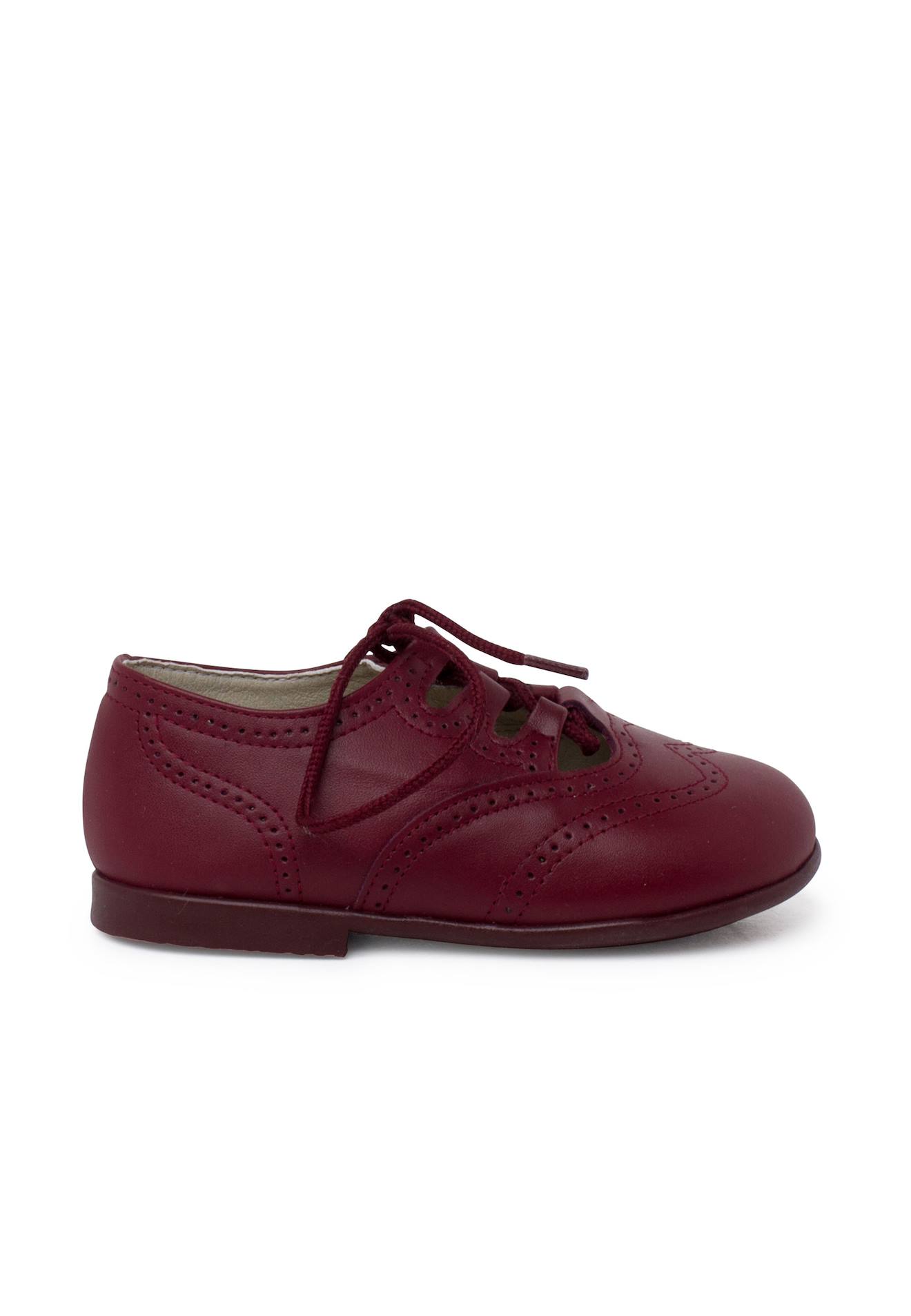 Chaussures Anglaises En Cuir Bordeaux