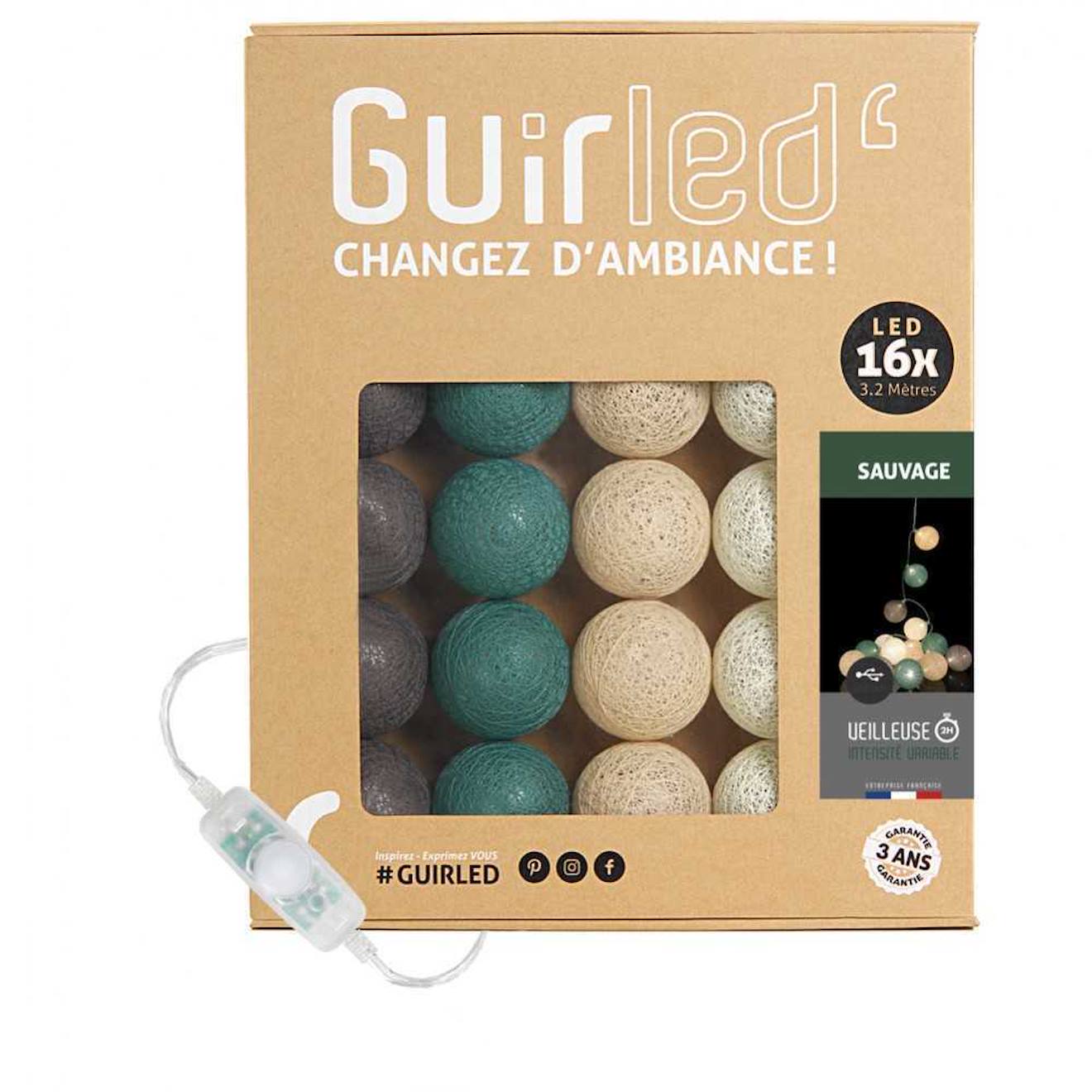Guirlande Boule Lumineuse Led Usb Veilleuse 2h Sauvage