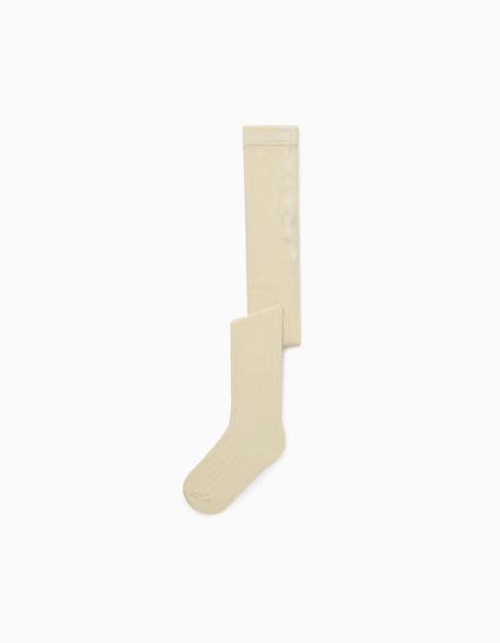 Bébé-Chaussettes, Collants-Collant côtelé anti-boulochage