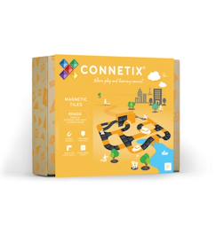 -Jeu de construction magnétique pack rampes routières et intersections, 16 pièces