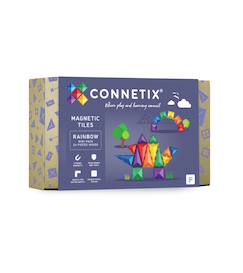 Jouet-Jeux d'imagination-Jeux de construction-Jeu de construction magnétique arc-en-ciel mini-paquet, 24 pièces