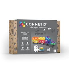 -Jeu de construction magnétique arc-en-ciel paquet de transport, 50 pièces