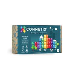 -Jeu de construction magnétique arc-en-ciel paquet rectangle, 18 pièces