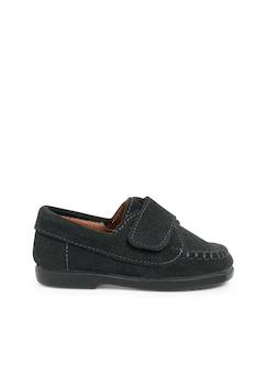 Chaussures-Chaussures bébé 17-26-Mocassins en suède à scratch