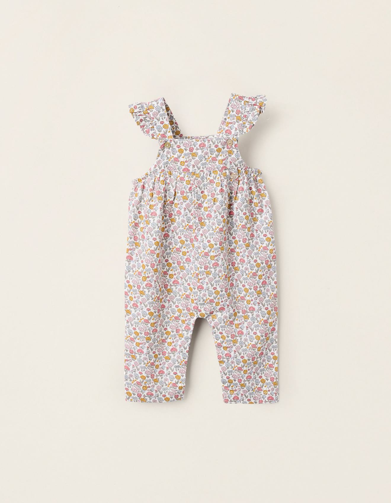 Combi-short En Coton Floral Beige Clair