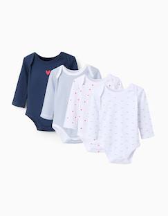 Bébé-Body-Lot de 4 bodies en coton hearts