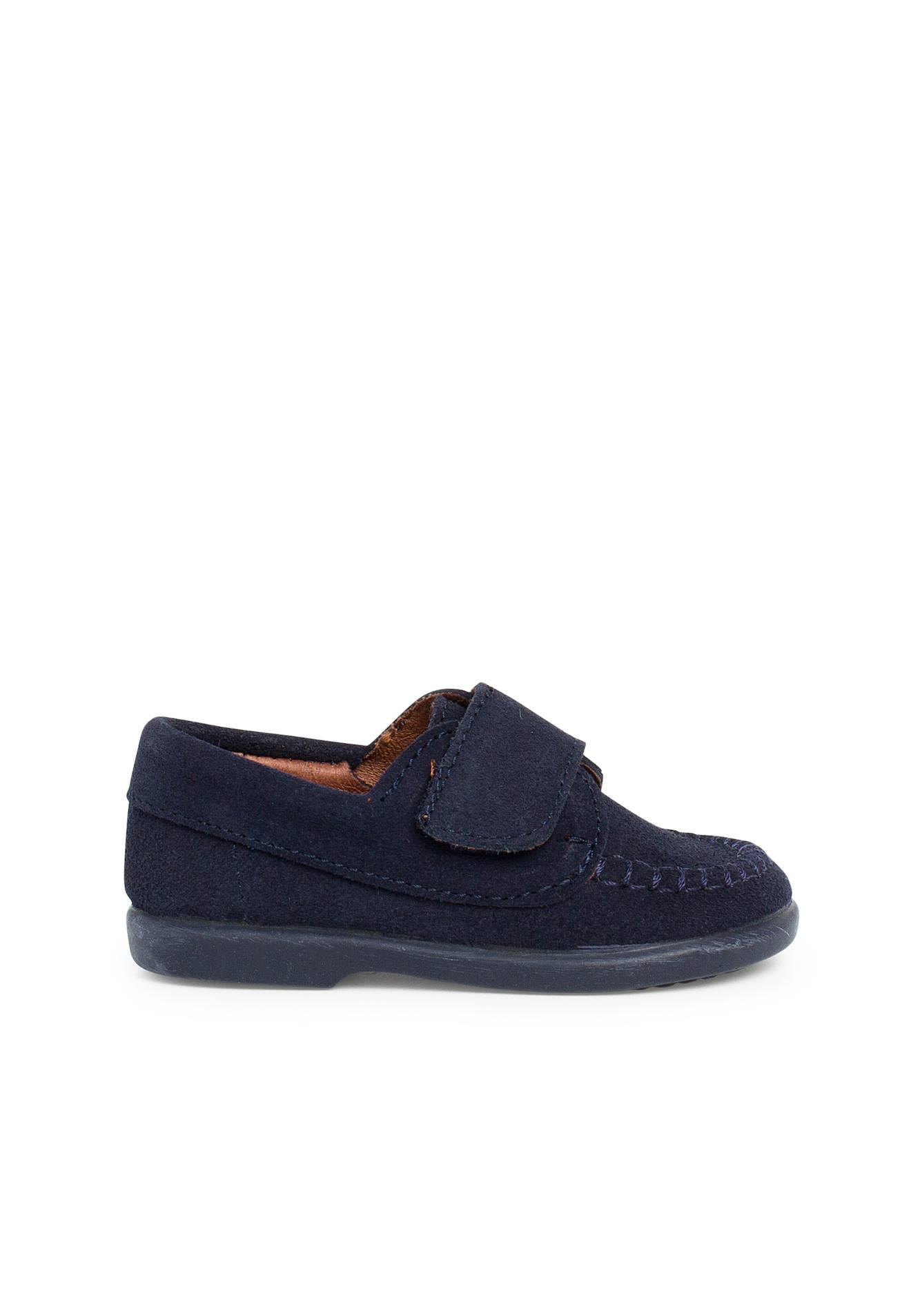 Mocassins En Suède À Scratch Bleu Marine