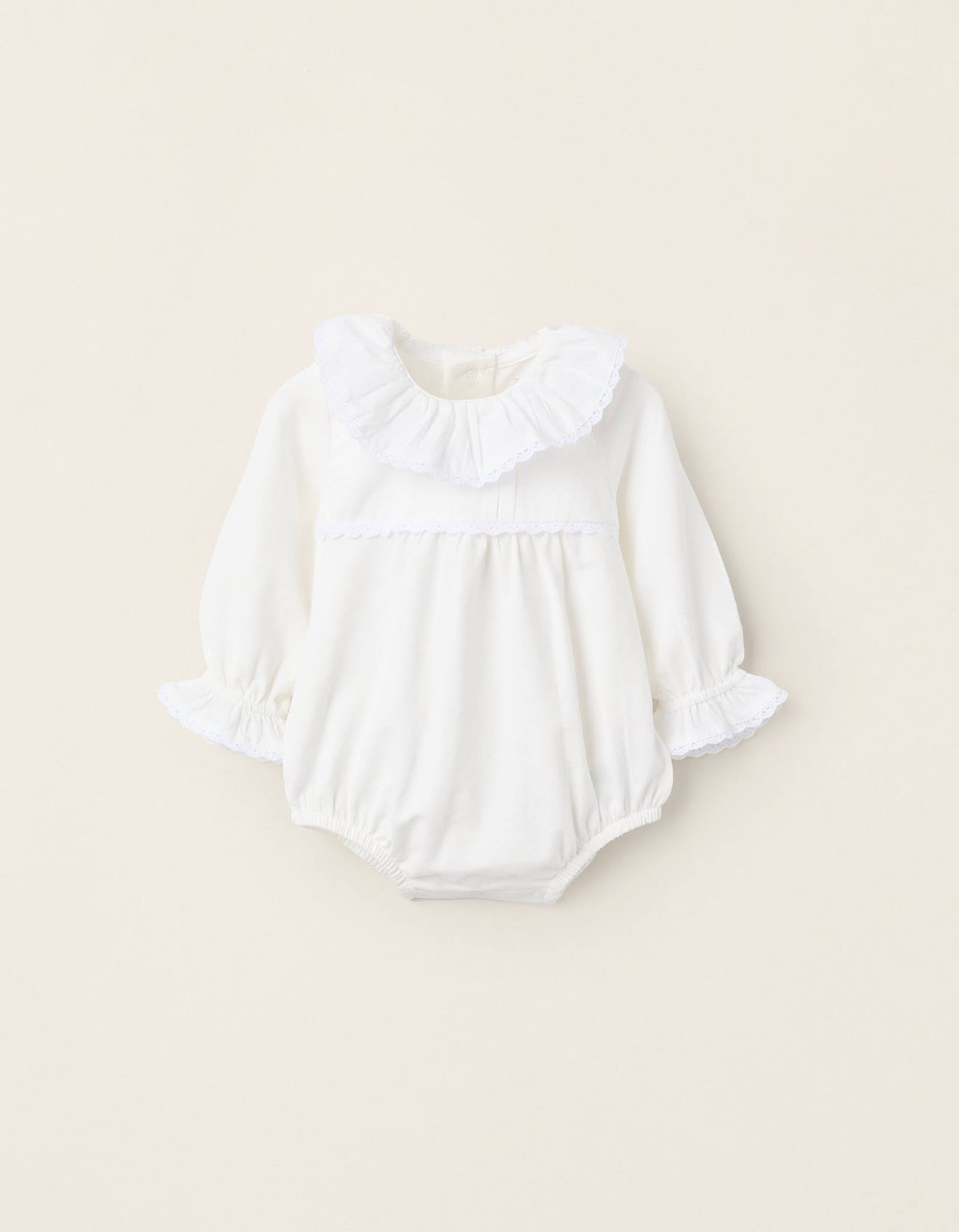 Body Avec Volants Et Crochet Blanc