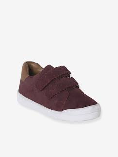 Chaussures-Chaussures fille 23-38-Baskets, tennis-Baskets enfant fille cuir à scratchs