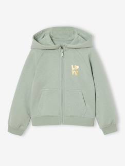 Sweat fille zippé à capuche sport   - vertbaudet enfant