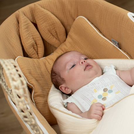 Oreiller plat lapin en gaze de coton jeanne Beige+Blanc+Blanc à pois or+Bleu+Camel+Écru+Gris clair+Terracotta+Vert de gris 25 - vertbaudet enfant 