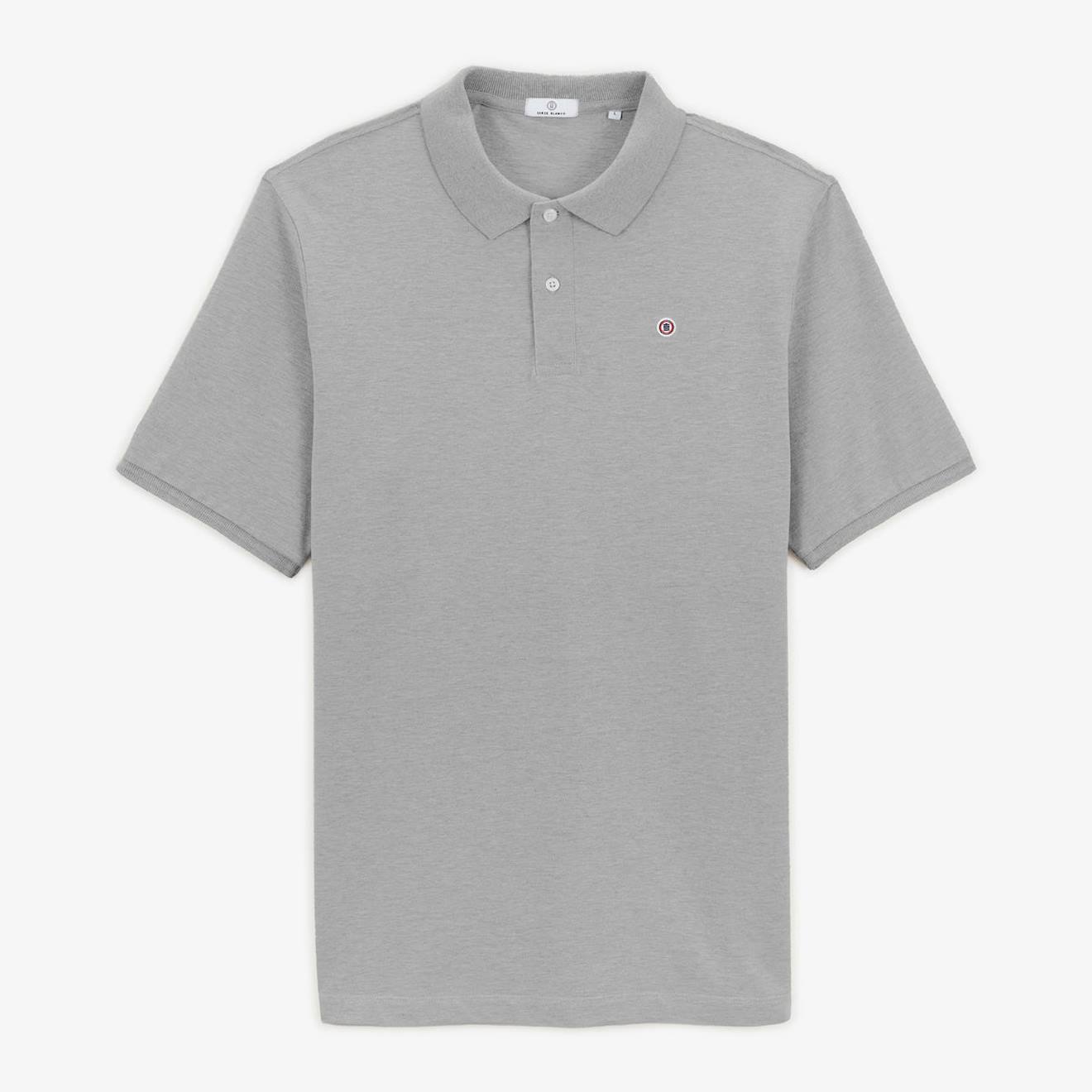 Polo Garçon Lucas Maille Piquéee Gris Chiné