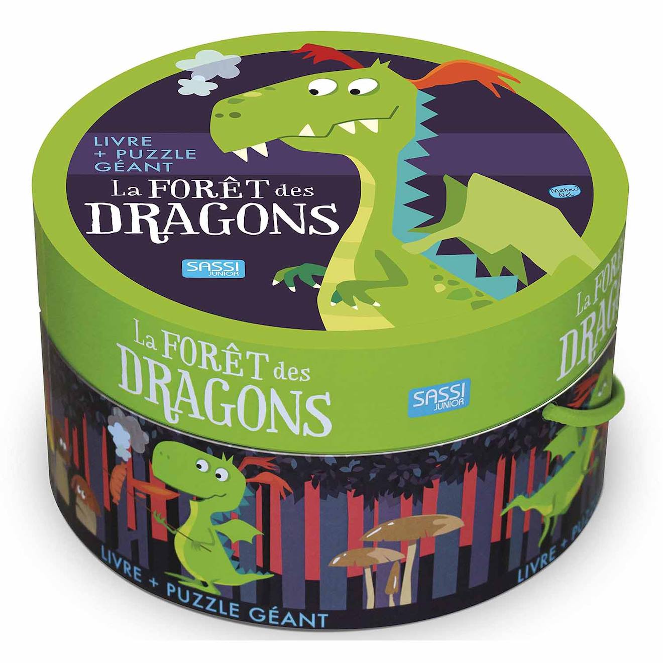Puzzle Géant & Livre - La Forêt Des Dragons Vert