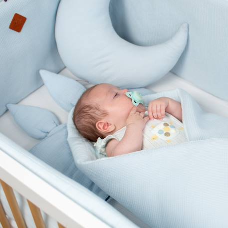 Oreiller plat lapin en gaze de coton jeanne Beige+Blanc+Blanc à pois or+Bleu+Camel+Écru+Gris clair+Terracotta+Vert de gris 20 - vertbaudet enfant 