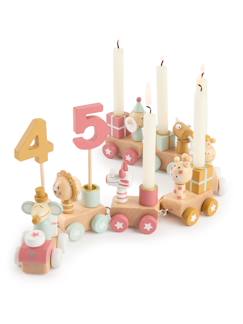 Linge de maison et décoration-Train d’anniversaire en bois 0-99 ans, scandi