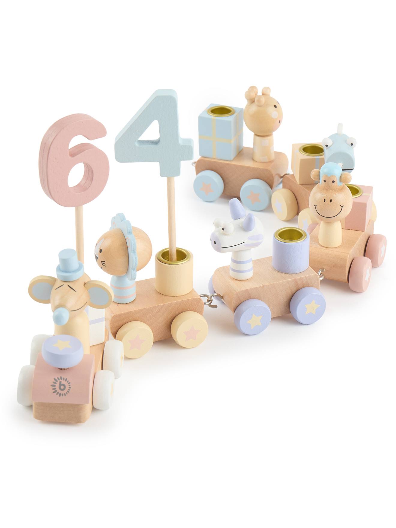 Train D’anniversaire En Bois 0-99 Ans, Scandi Candy