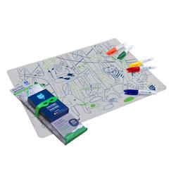 Jouet-Activités artistiques et musicales-Ardoises magiques-Set en silicone à colorier - jungle