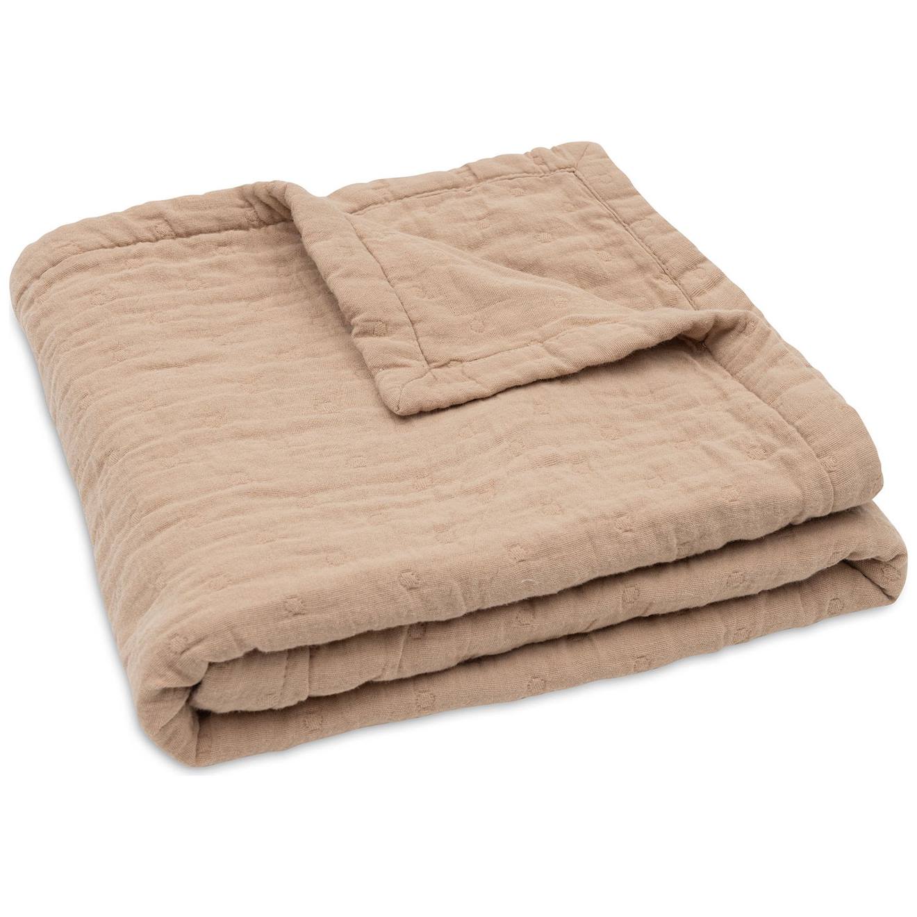 Couverture En Coton Fringe Moonstone-ivory (75 X 100 Cm) Marron