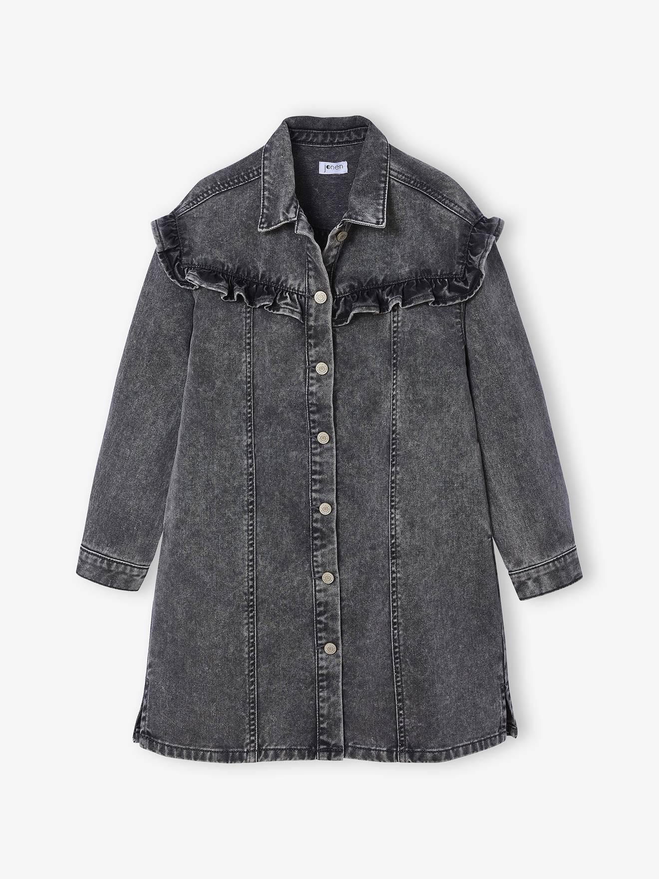Robe en jean volant denim gris 19 €