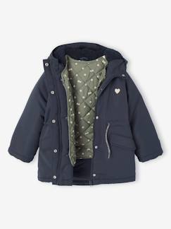 Parka fille à capuche 3 en 1 parka + veste matelassée  - vertbaudet enfant