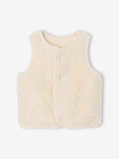 -Gilet bébé sans manches en fausse fourrure