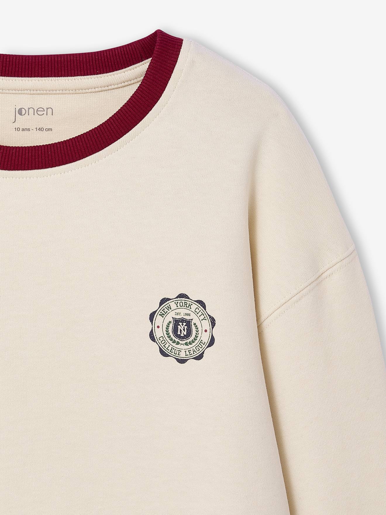 Tee-shirt Blouse Fille VERTBAUDET - Manches Longues, Broderie Anglaise, Col Volanté - Taille 12 Ans - Coton Pur