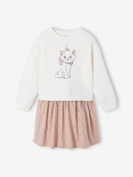 Fille-Robe bi-matière Disney Marie les Aristochats