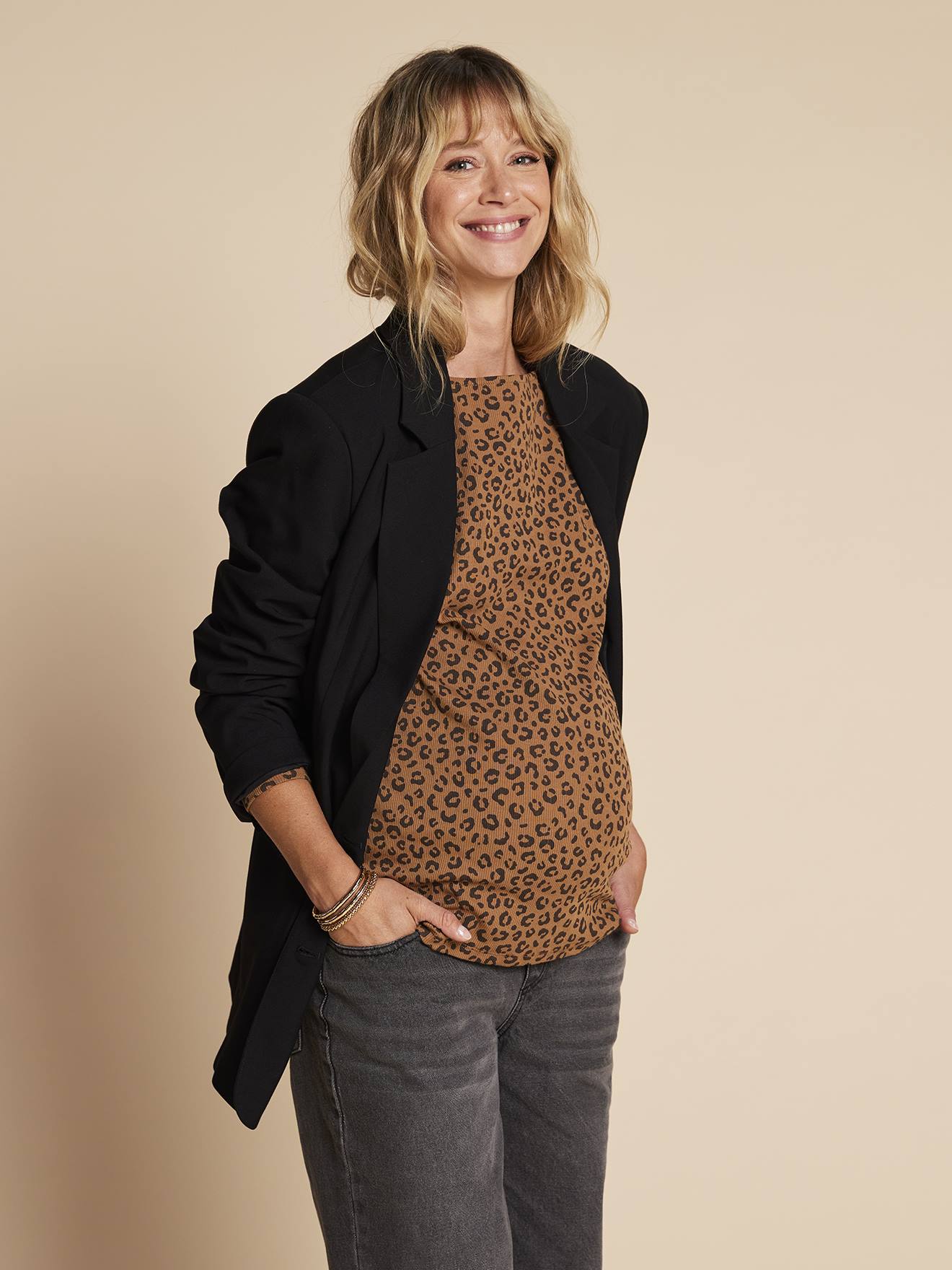 Veste de tailleur avant/après grossesse noir