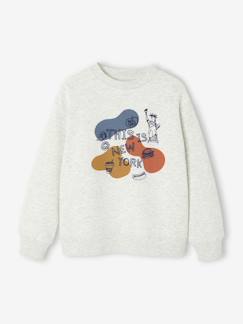 Sweat Col Rond Print Placé Garçon  - vertbaudet enfant