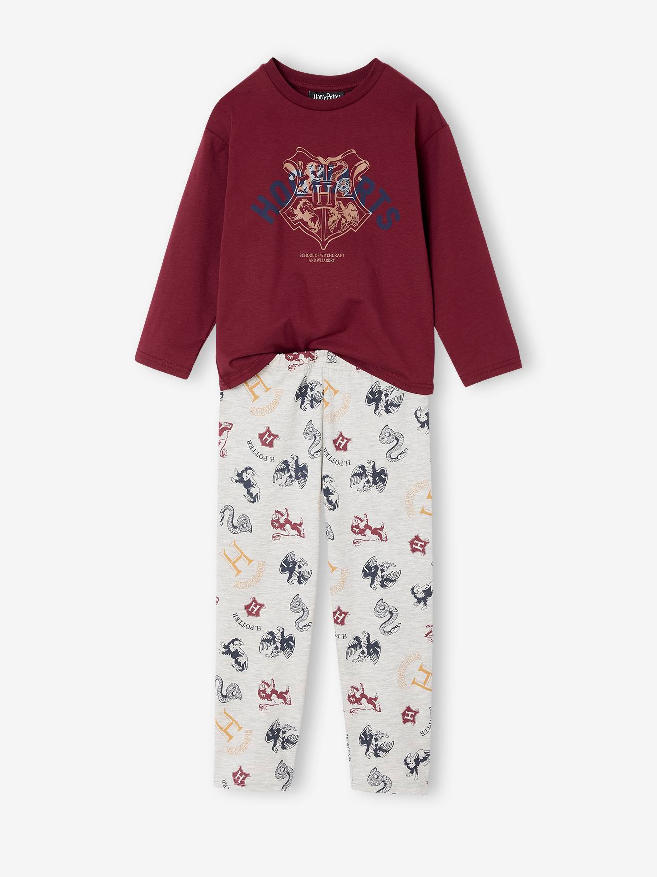Pyjama garçon Harry Potter bordeaux/gris chiné
