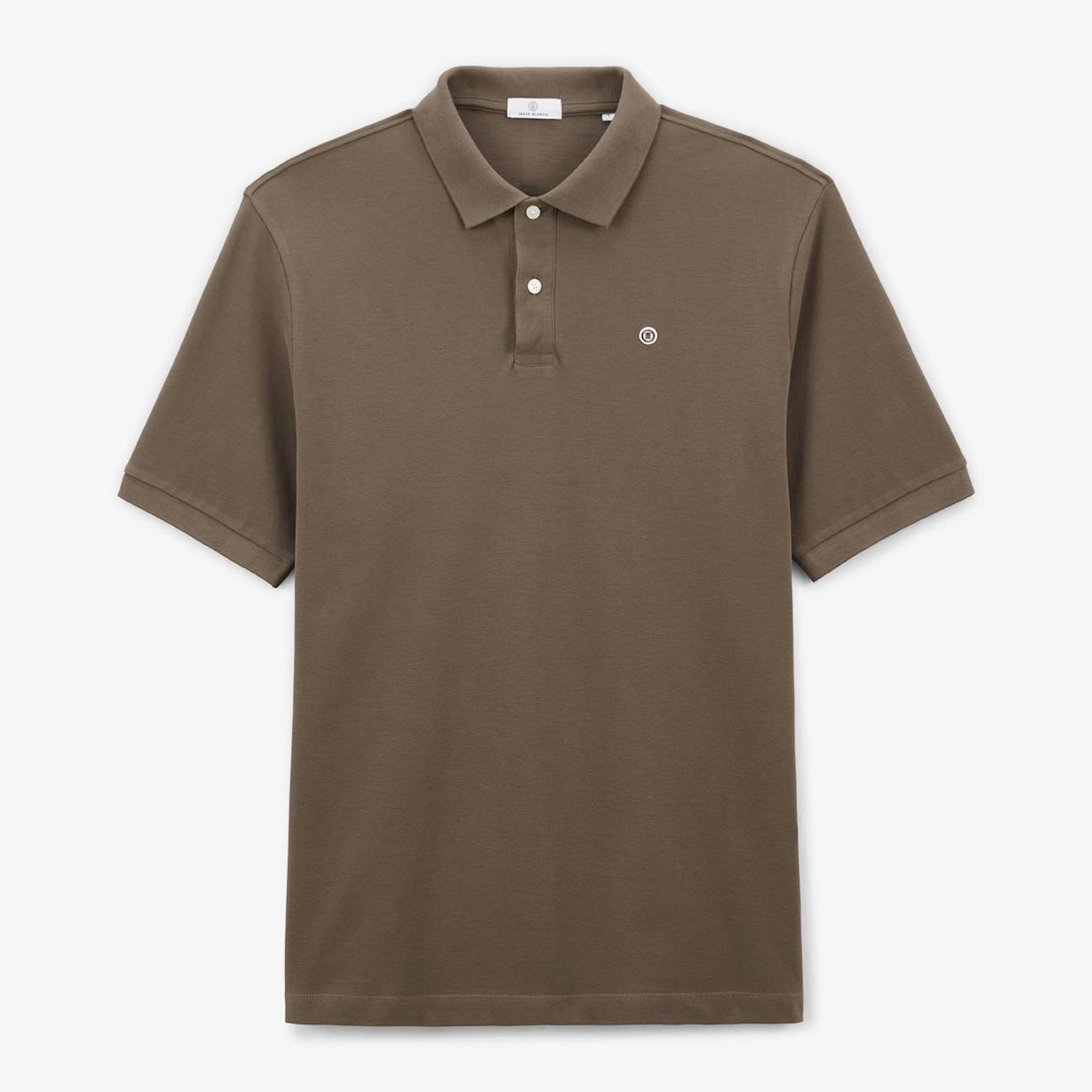 Polo Garçon Lucas Maille Piquéee Marron Foncé