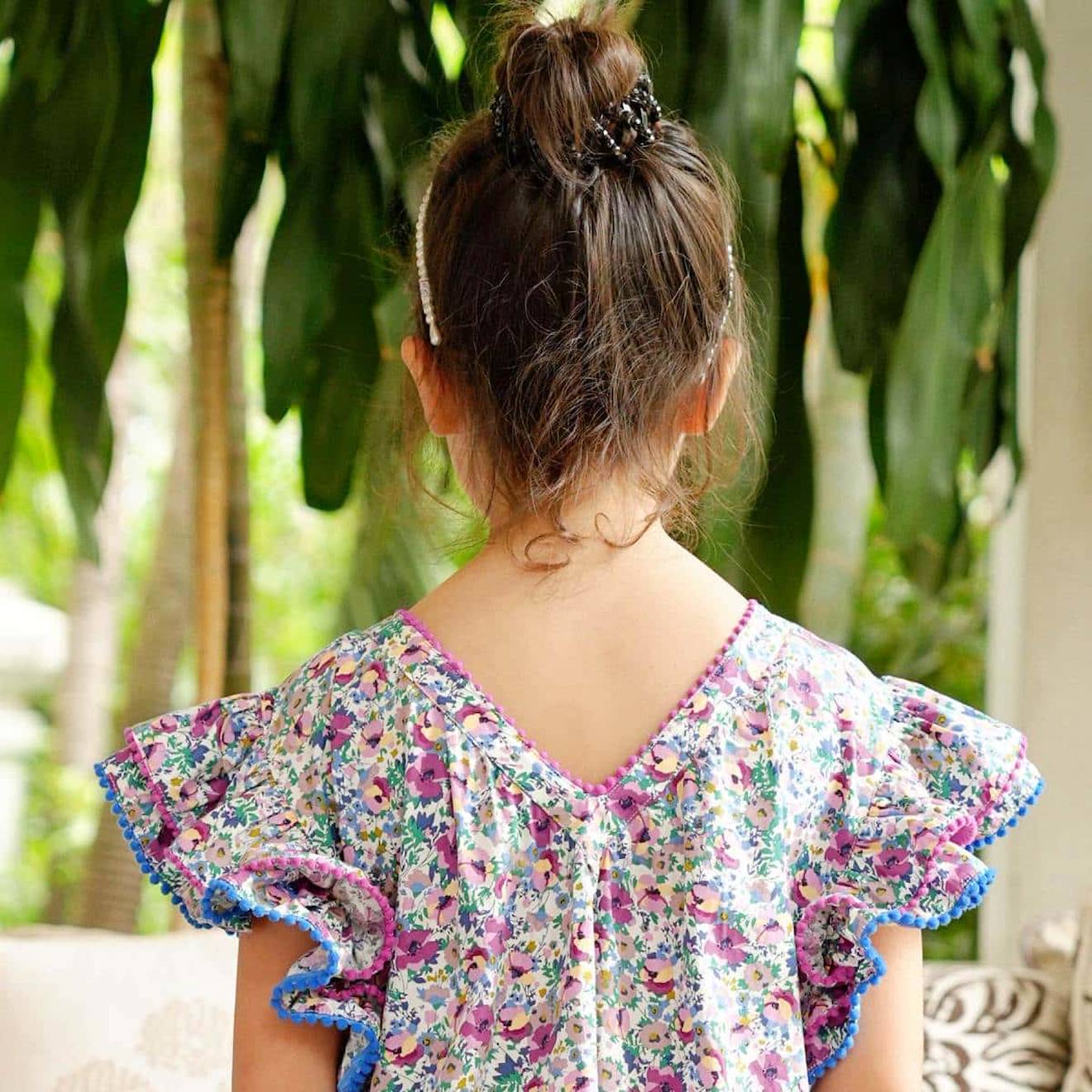 Jupe en jean taille haute violette style doux - Boutique de mode Kawaii