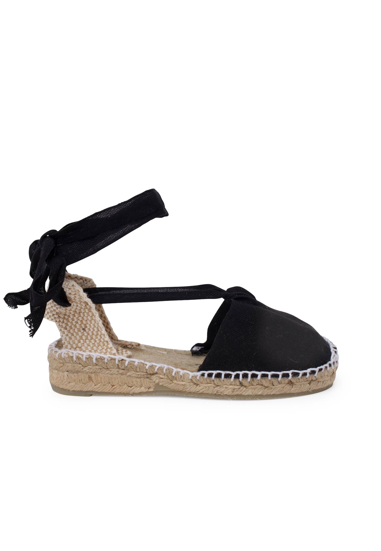 Espadrilles Pour Et Enfant En Couleur Unie Noir