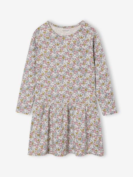 Fille-Robe-Robe imprimée fille manches longues