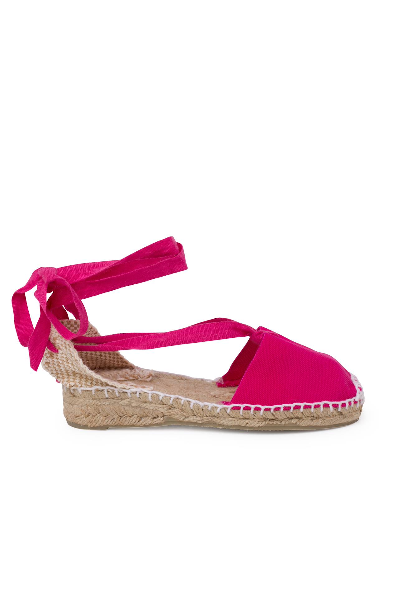 Espadrilles Pour Et Enfant En Couleur Unie Fucsia