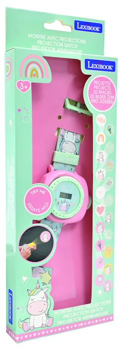 Jouet-Montre digitale avec projection licorne