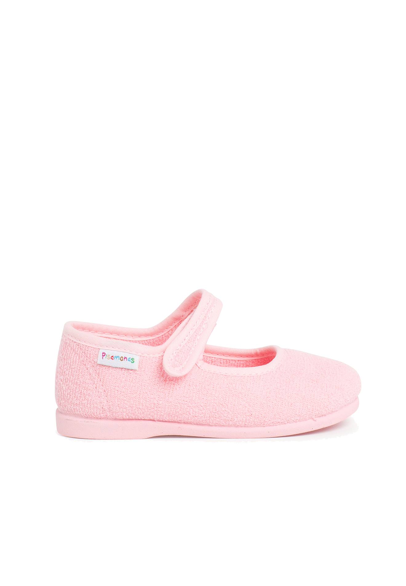 Chaussons Babies En Tissu Éponge À Scratch Rose
